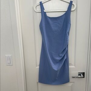Elegant Blue Sleeveless Dress